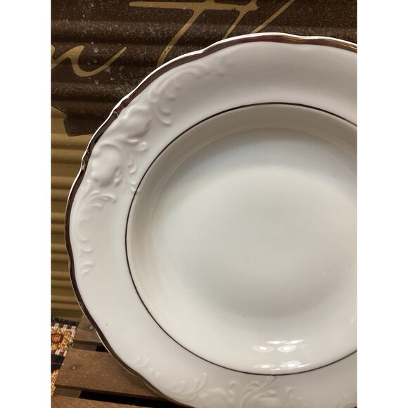 Walbrzych China Made In Poland Large Rimmed Bowl Set of 8 Plus1 Dinner Plate - Picture 10 of 14